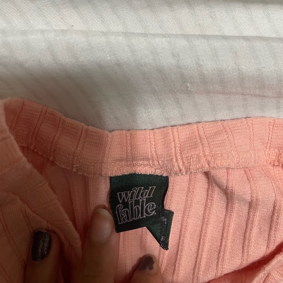 Wild Fable Coral Ribbed Short Sleeve Tee - Picture 3 of 4